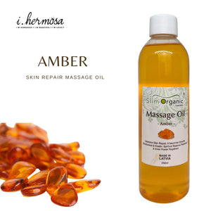 Amber Massage Oil provides intensive skin repair making it smooth, moisturized and elastic. Balances spirit and restores inner power. Vegan friendly  No preservatives